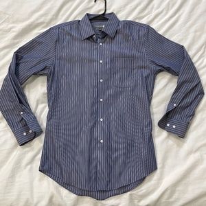 Nordstrom dress shirt blue striped 15 32/33